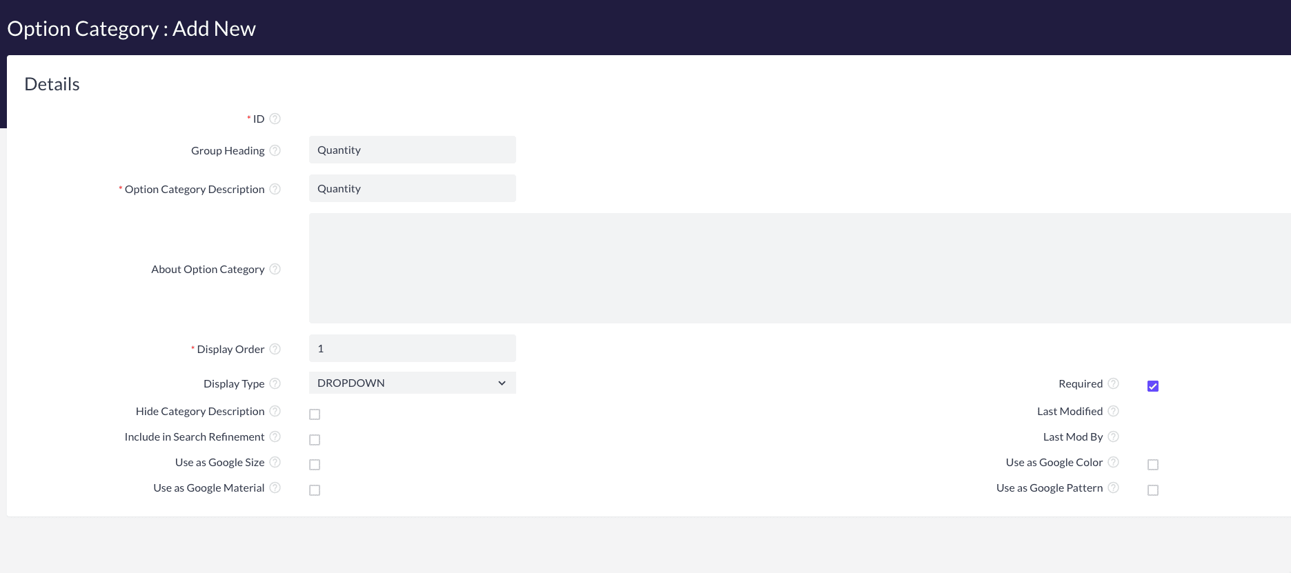 Setting Product Order Quantity Requirements Using Options