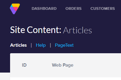 Article Help Menu Article Help Menu
