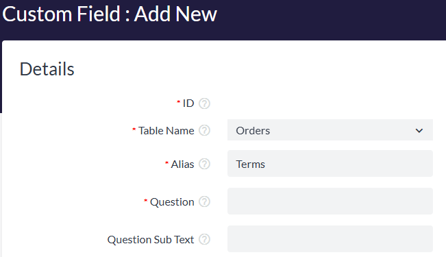 Entering the alias name