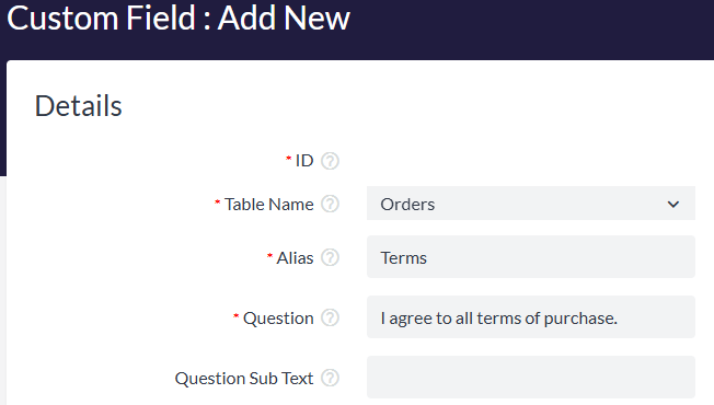 Setting what the customers can see