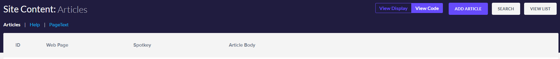 Search within Site Content 