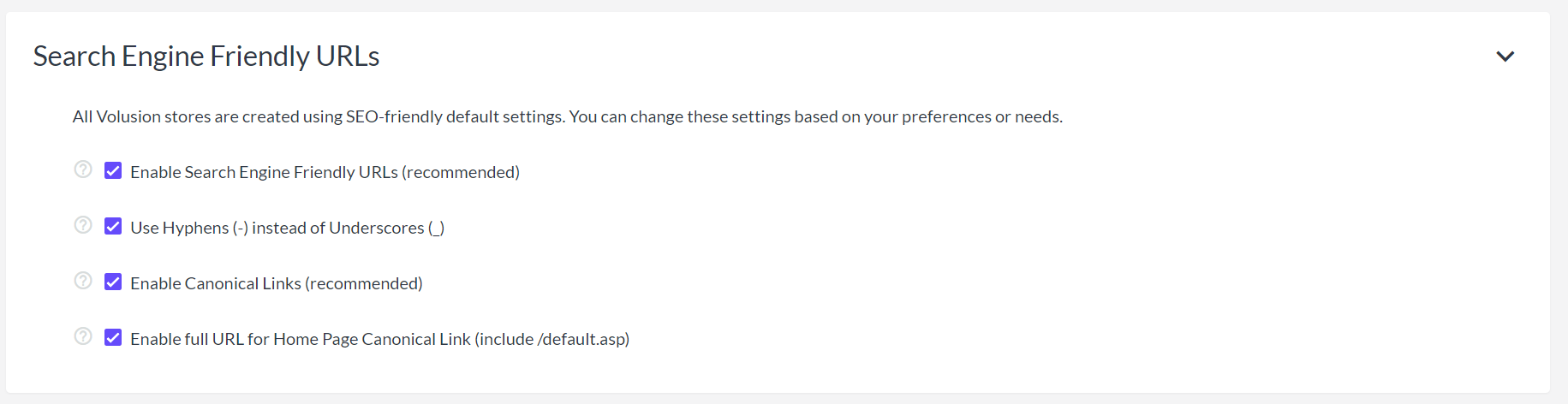 SEO Friendly URL Options