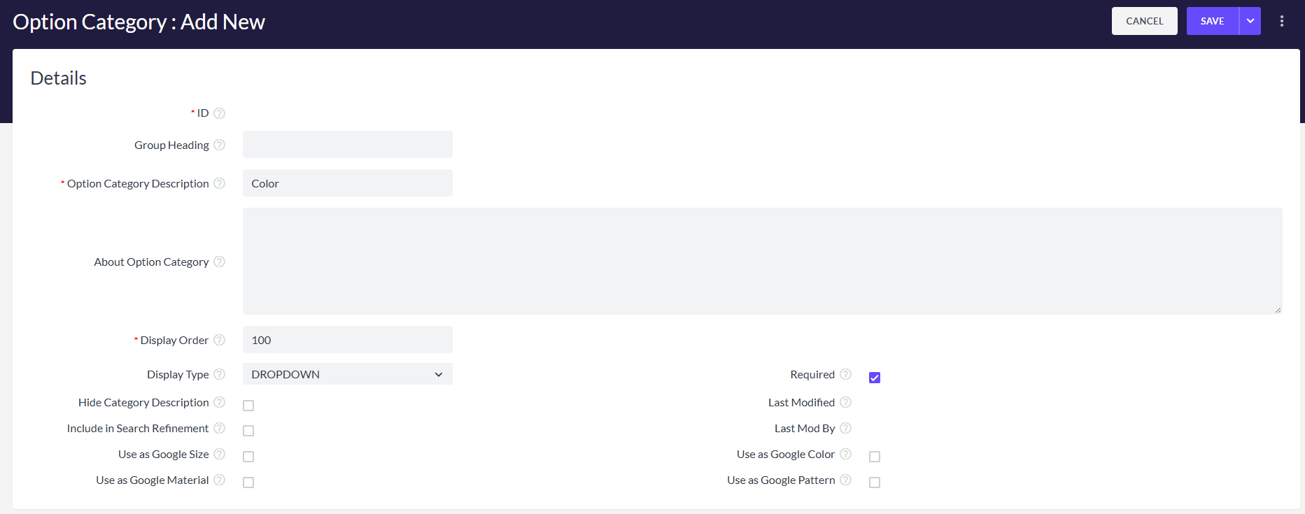 Making an option required