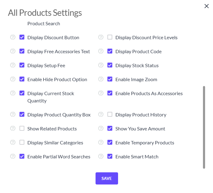 Enabling products as accessories to set specific related products 