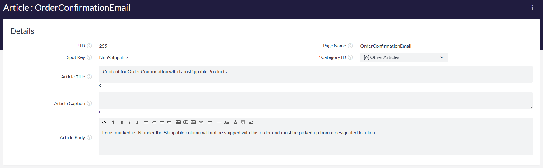 Editing the message that appears in the invoice to customers Editing the message that appears in the invoice to customers